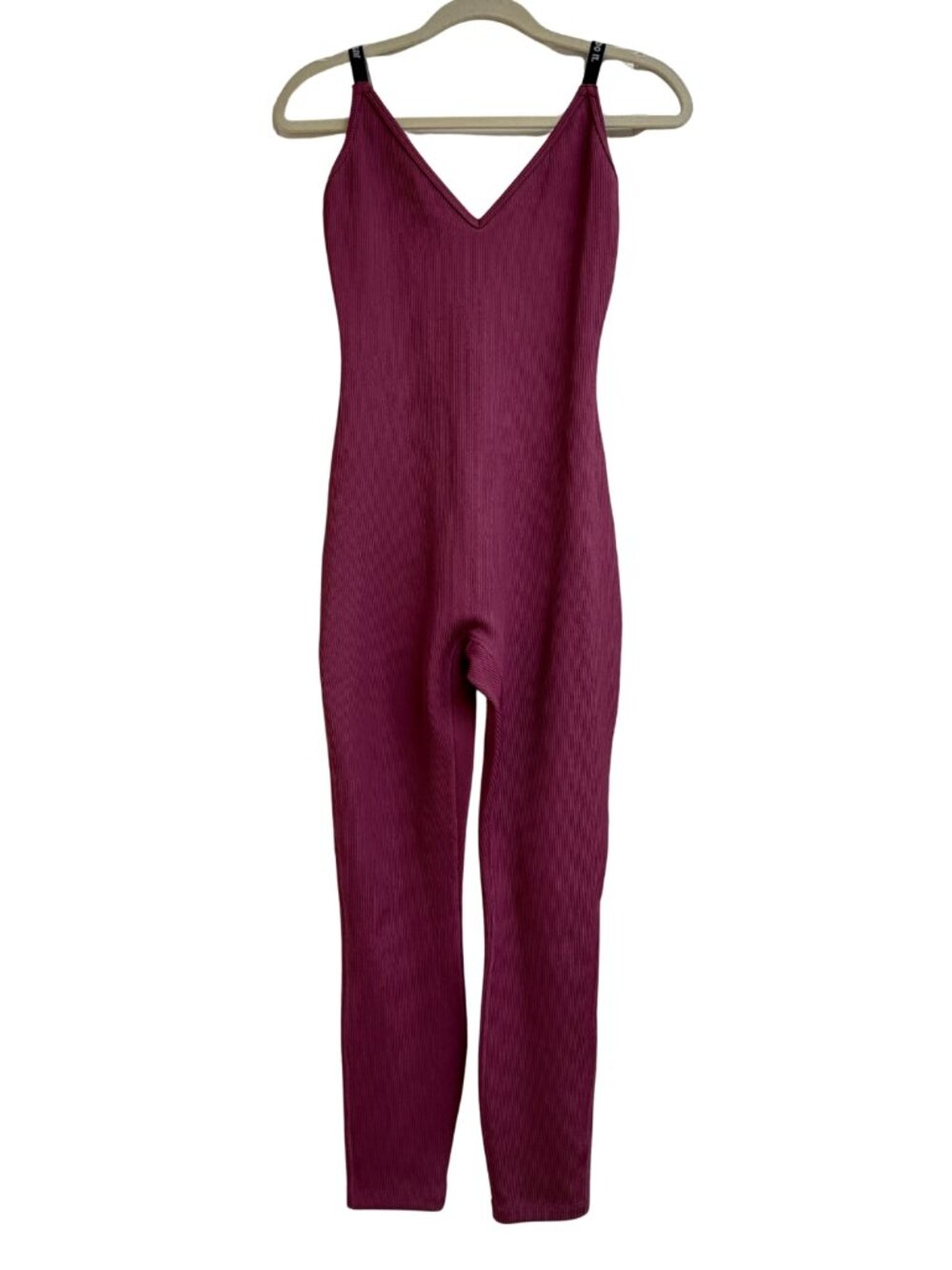 Nike Ribbed Unitard Jumpsuit Berry Pink JDI Straps S